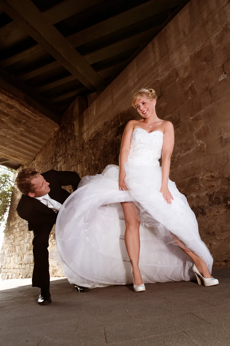 Hochzeitsmoment am Strand